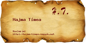 Hajma Tímea névjegykártya